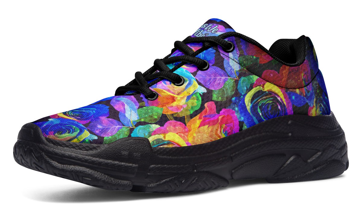 Chunkysneakers-FloralVibrantColors-YWV-09162-Chunkysneakers-Blk-STR2-YWV.jpg